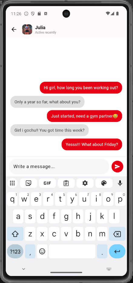 Messaging screenshot 1